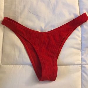 HIGH RISE RED BIKINI BOTTOMS